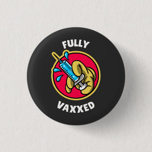 Badge Rond 2,50 Cm Entièrement vacciné 
