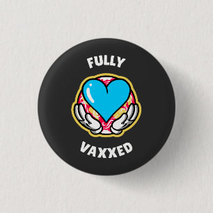 Badge Rond 2,50 Cm Entièrement vacciné 