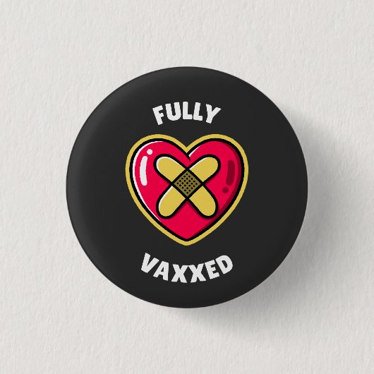 Badge Rond 2,50 Cm Entièrement vacciné (Devant)