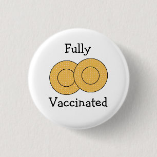 Badge Rond 2,50 Cm Entièrement vacciné contre le bouton Covid-19