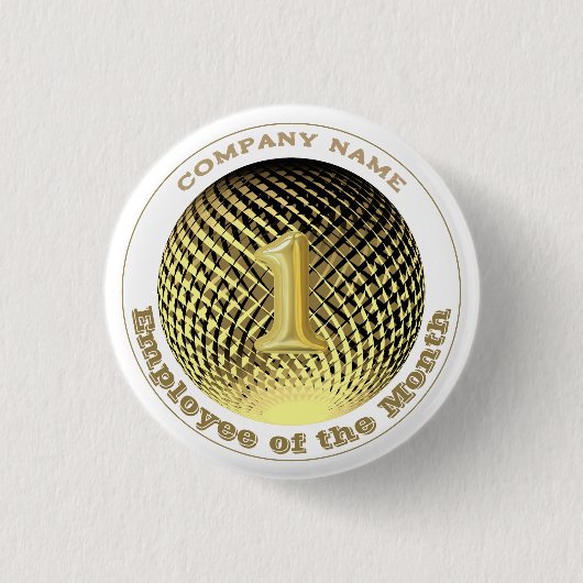 Badge Rond 2,50 Cm Entreprise du mois rond de l'employé (Devant)