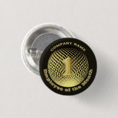 Badge Rond 2,50 Cm Entreprise du mois rond de l'employé  (Devant & derrière)