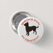 Badge Rond 2,50 Cm Entretenez le chien dans le bouton de formation (Devant & derrière)