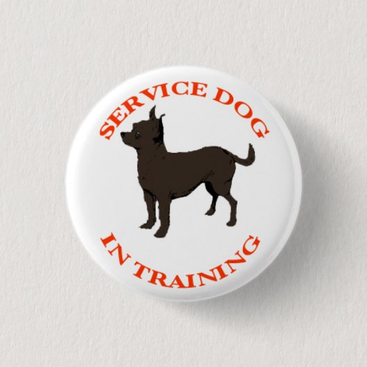 Badge Rond 2,50 Cm Entretenez le chien dans le bouton de formation (Devant)