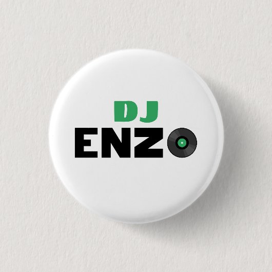Badge Rond 2,50 Cm Enzo DJ (Devant)