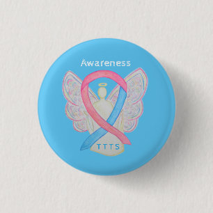 Badge Rond 2,50 Cm Épingle à ruban de sensibilisation TTS transfusion