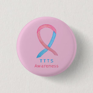 Badge Rond 2,50 Cm Épingle à ruban de sensibilisation TTS transfusion