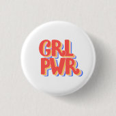 Badge Rond 2,50 Cm Épingle d'alimentation fille (Devant)