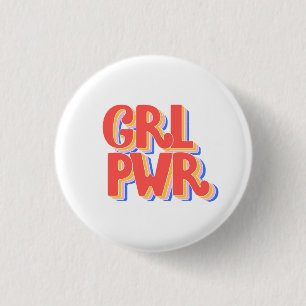 Badge Rond 2,50 Cm Épingle d'alimentation fille