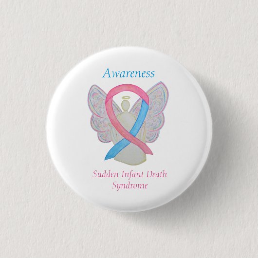 Badge Rond 2,50 Cm Épingle d'ange de sensibilisation à la mort subite (Devant)