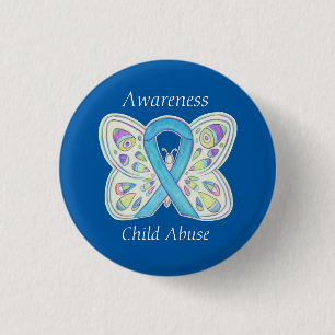Badge Rond 2,50 Cm Épingle d'art Ruban Sensibilisation aux papillons