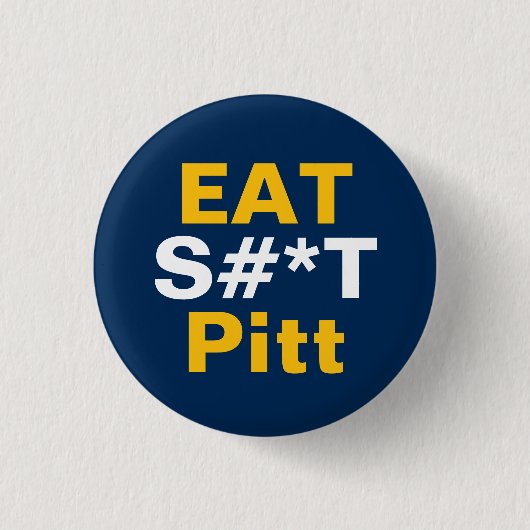 Badge Rond 2,50 Cm Épingle de bouton WV - Mange-le Pitt (Devant)
