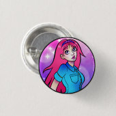 Badge Rond 2,50 Cm Épingle de fille Anime (Devant & derrière)