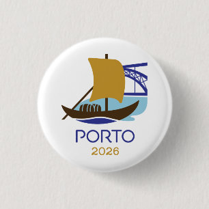 Badge Rond 2,50 Cm Épingle de la Convention internationale de Porto P