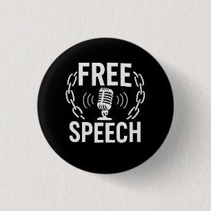 Badge Rond 2,50 Cm Épingle de la liberté d'expression - Votre voix co