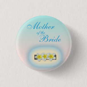 Badge Rond 2,50 Cm Épingle de mariage Frangipani de la mère de la mar