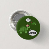 Badge Rond 2,50 Cm Épingle de tortue de justice (Devant & derrière)