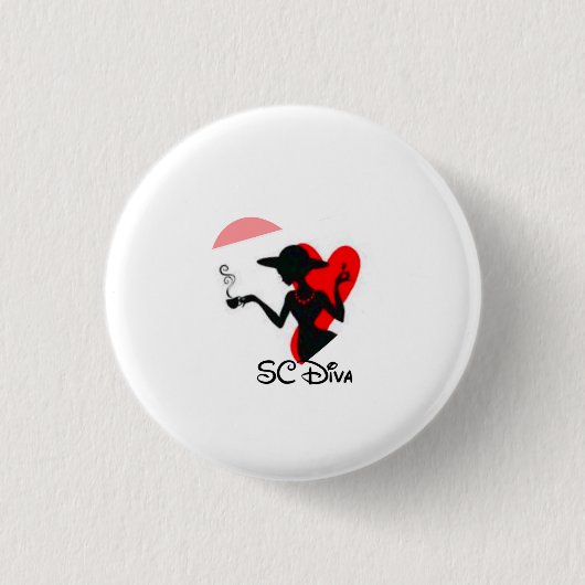Badge Rond 2,50 Cm Épingle Diva Cellule faucille (Devant)