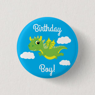 Badge Rond 2,50 Cm Épingle magique Dragon Cute 1er Anniversaire