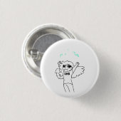 Badge Rond 2,50 Cm Épingle Tiny Tyto Harpy Spark Déterminée (Devant & derrière)