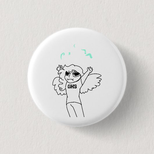 Badge Rond 2,50 Cm Épingle Tiny Tyto Harpy Spark Déterminée (Devant)