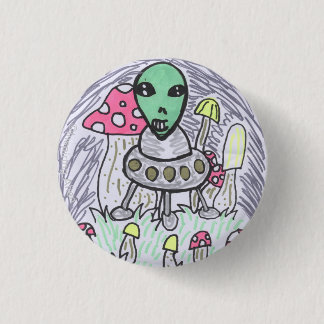 Badge Rond 2,50 Cm Épinglette d'alien mignon par Inspiring Alien