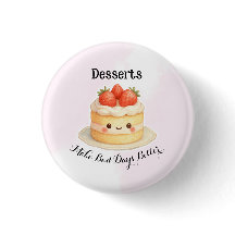Épinglette de bouton de dessert mignon