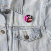 Badge Rond 2,50 Cm Épinglette de concours de beauté - Texte clair (En situation)