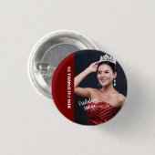 Badge Rond 2,50 Cm Épinglette de concours de beauté - Texte clair (Devant & derrière)