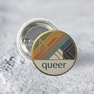 Badge Rond 2,50 Cm Épinglette de fierté LGBTQ minimaliste queer