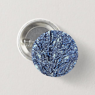 Badge Rond 2,50 Cm Épinglette de photo de branches d'arbre d'hiver en