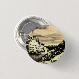 Badge Rond 2,50 Cm Épinglette de photo de paysage de lac de montagne