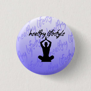 Badge Rond 2,50 Cm Épinglette de style de vie sain