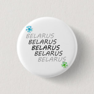Badge Rond 2,50 Cm Épinglette funky Bélarus Беларусь Bleuet