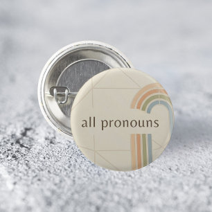 Badge Rond 2,50 Cm Épinglette Moderne Minimaliste Fière de Tous les P