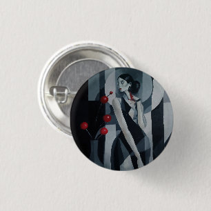 Badge Rond 2,50 Cm Épinglette ronde femme Art Déco Silent Pulse
