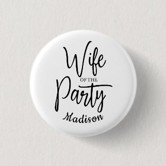 Badge Rond 2,50 Cm Épouse de la fête Bachelorette Nom