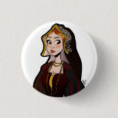 Badge Rond 2,50 Cm Épouses de l'insigne de Henry VIII - Catherine (Devant)