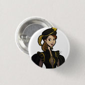 Badge Rond 2,50 Cm Épouses d'insigne de Henry VIII - Catherine Howard (Devant & derrière)