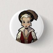 Badge Rond 2,50 Cm Épouses d'insigne de Henry VIII - Catherine Parr (Devant)
