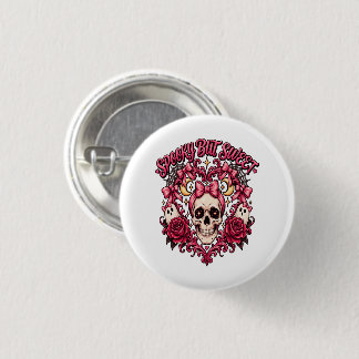 Badge Rond 2,50 Cm Épouvantable mais doux : une friandise d'Halloween