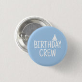 Badge Rond 2,50 Cm Équipe d'anniversaire (Devant & derrière)
