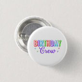 Badge Rond 2,50 Cm Équipe d'anniversaire (Devant & derrière)