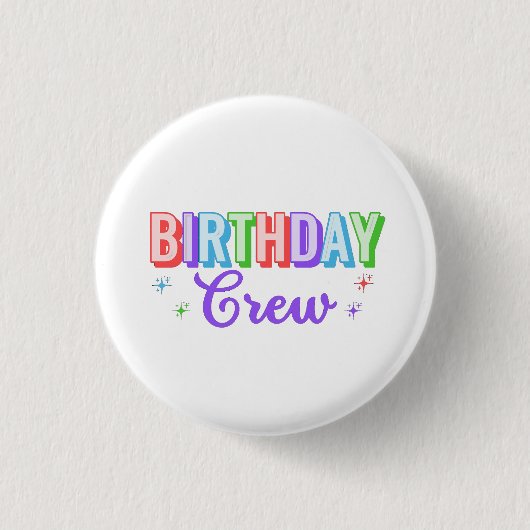 Badge Rond 2,50 Cm Équipe d'anniversaire (Devant)