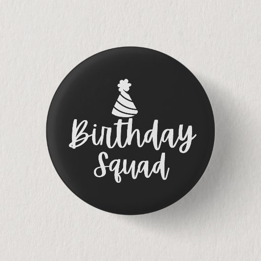 Badge Rond 2,50 Cm Équipe d'anniversaire (Devant)