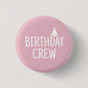 Badge Rond 2,50 Cm Équipe d'anniversaire