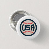 Badge Rond 2,50 Cm Équipe de baseball USA (Devant & derrière)