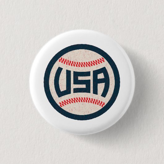 Badge Rond 2,50 Cm Équipe de baseball USA (Devant)