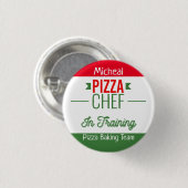 Badge Rond 2,50 Cm Équipe de cuisson de pizza - personnalisée (Devant & derrière)
