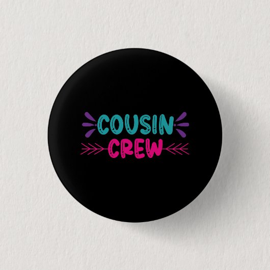 Badge Rond 2,50 Cm Équipe de Cute Cousin (Devant)